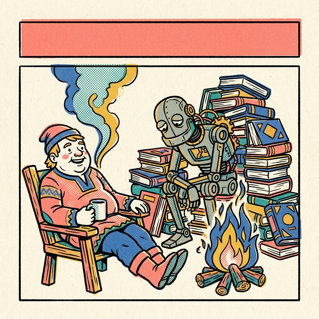 folk meme — re-reading the same papers vs resting by the fire